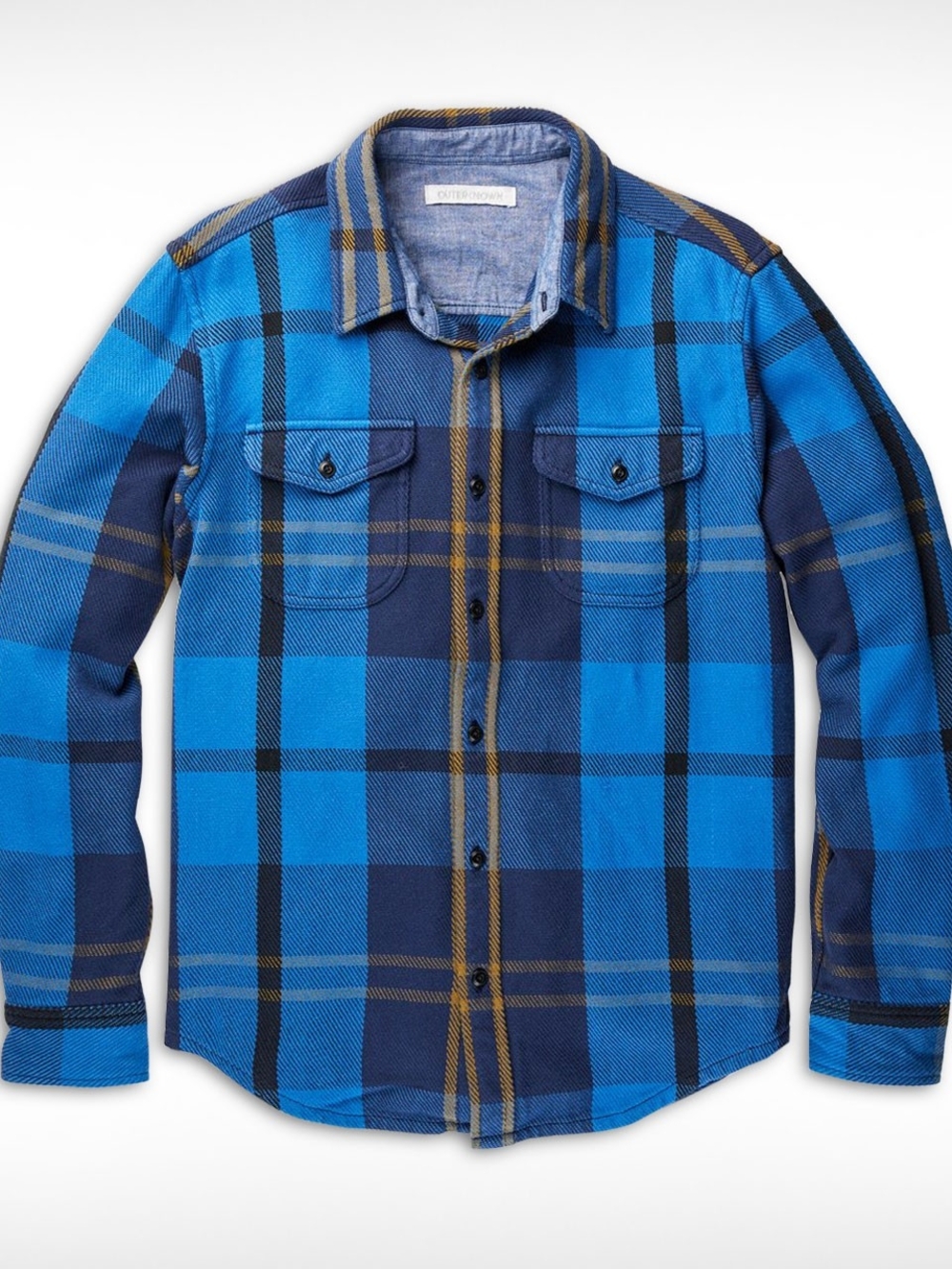 Outerknown Country Blue Plaid Blanket Shirt XS/S